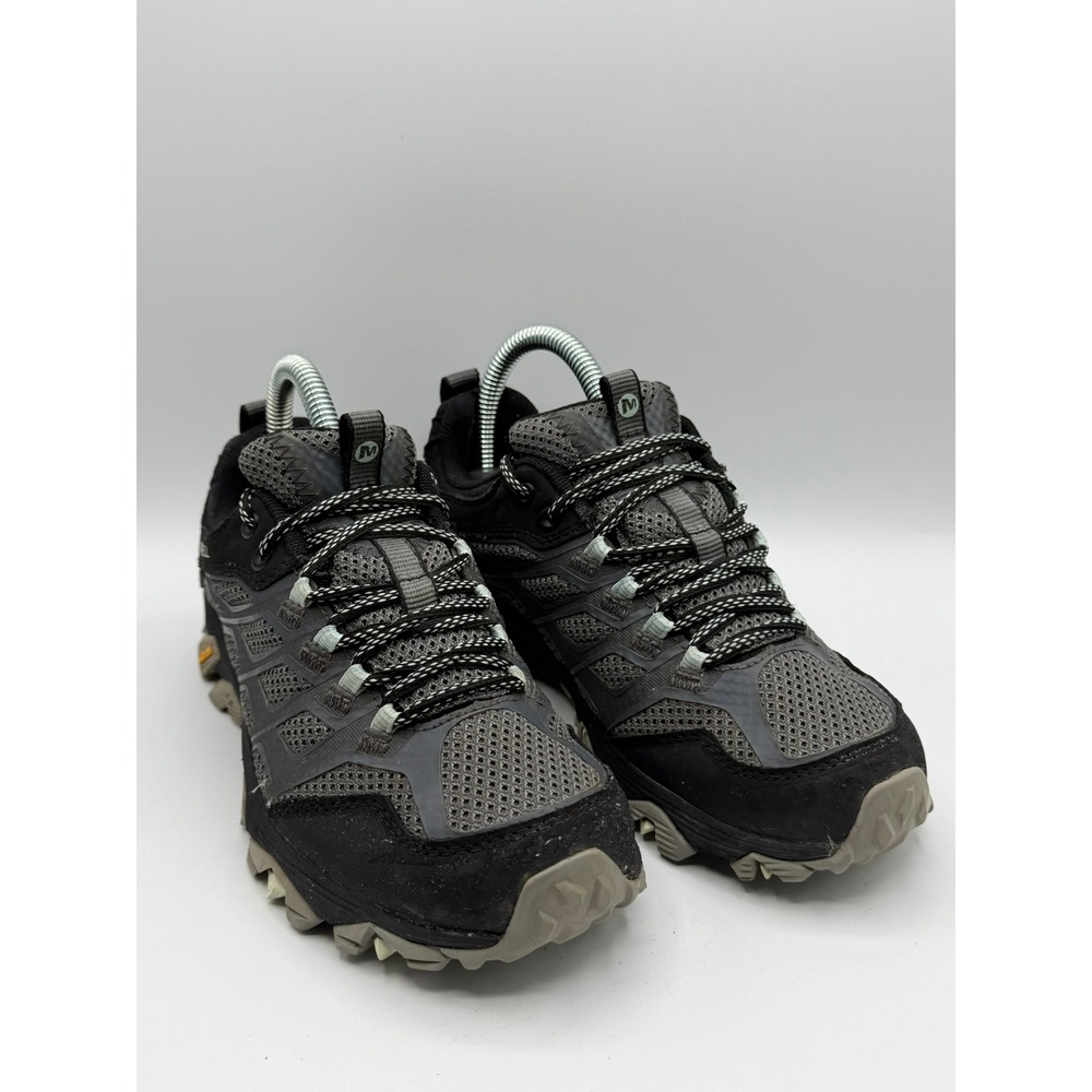 Merrell Granite Womens Hiking Shoes Black Grey Vibram Low Top Sneakers J37166